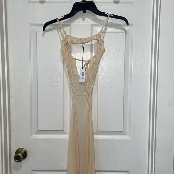 WeWoreWhat Womens Size Medium Ruched Cutout Maxi Coverup Dress - Picture 6 of 10